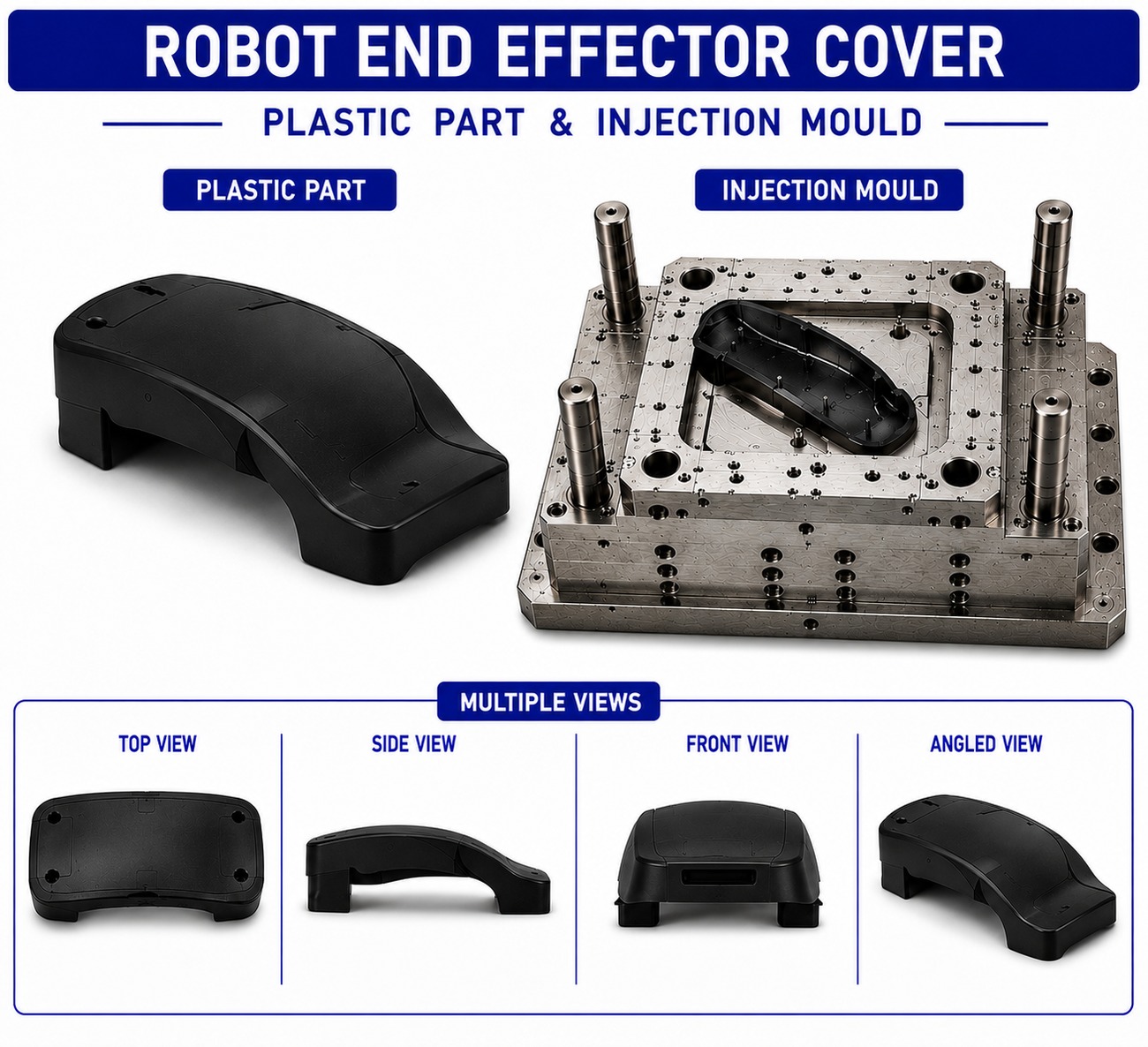 Robot Plastic End Effector Cover Mould and Moulding Services
